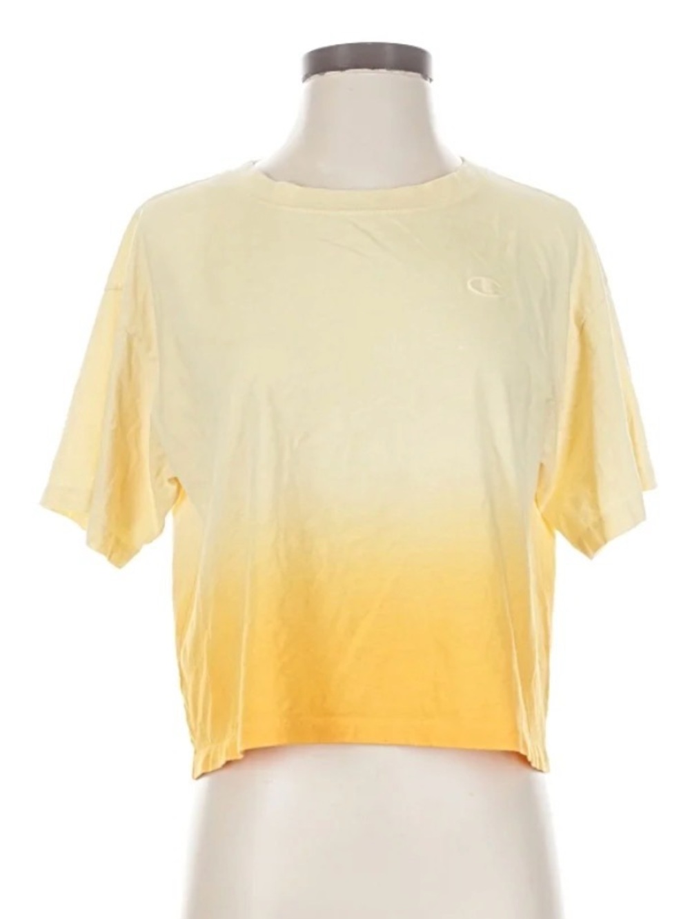 Champion Yellow Ombre Crop T-Shirt